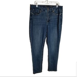 Seven7 TummyLess High Rise Skinny Jeans Women's Size 16 Stretch Blue Denim